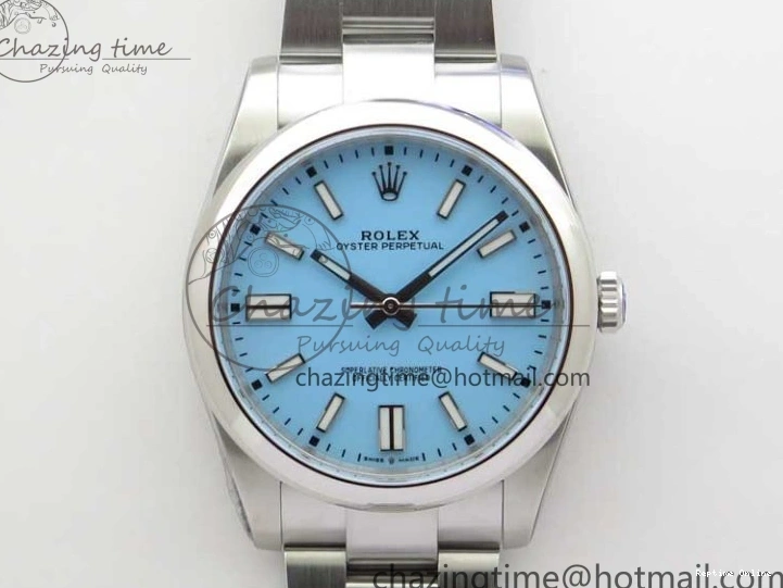 0514 Classic Oyster Perpetual 41mm 124300 ROF 1:1 Best Edition 904L Steel Tiffany Blue Dial on SS Bracelet A 2670